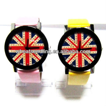 2013 fashion UK flag design wrist watch for lover JW-26